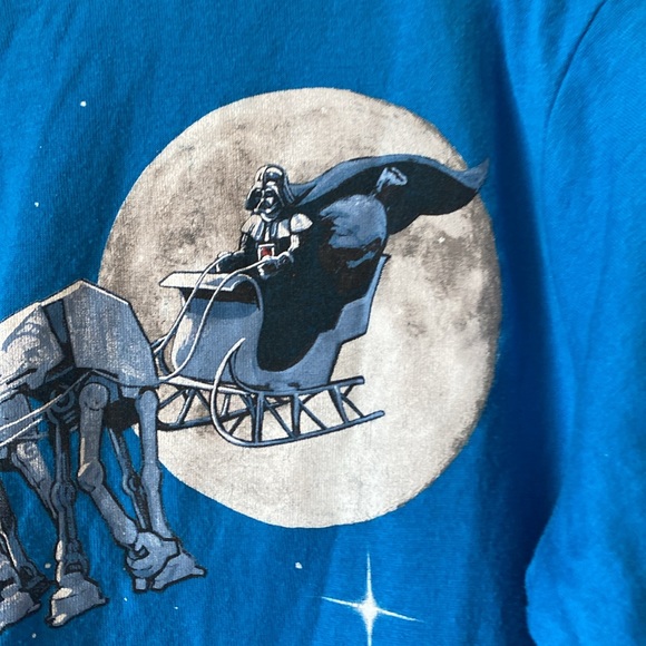 Star Wars T-Shirt- Darth Vader Santa with At-At reindeer - Picture 2 of 6